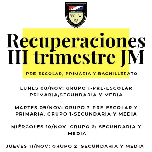 imagen RECUPERACIONES III TRIMESTRE 2021