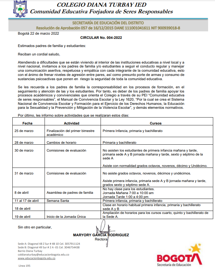 CIRCULAR No. 004-2022