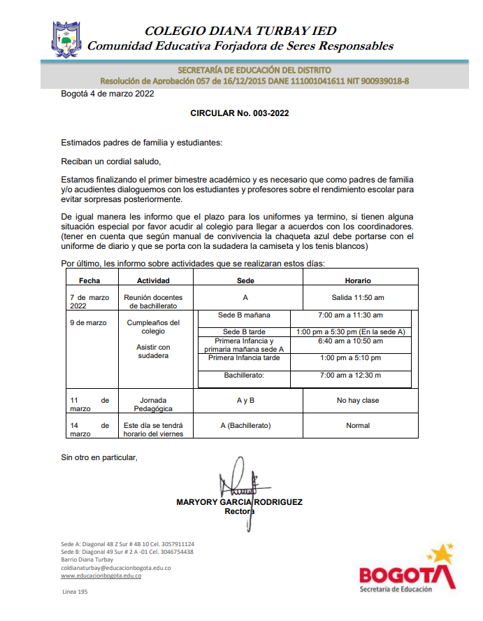 CIRCULAR No. 003-2022
