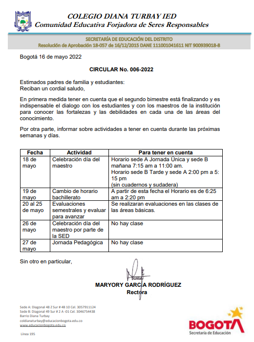 CIRCULAR No. 006-2022