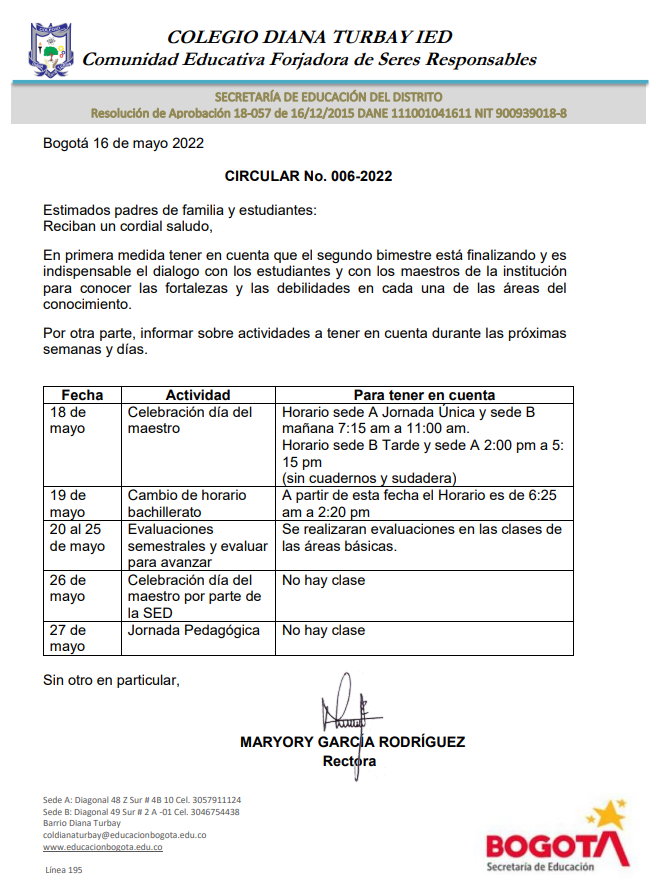 CIRCULAR No. 006-2022