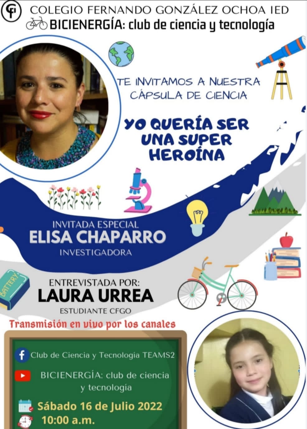 CAPSULA DE CIENCIA- CLUB DE CIENCIA Y TECNOLOGIA -BICIENERGIA