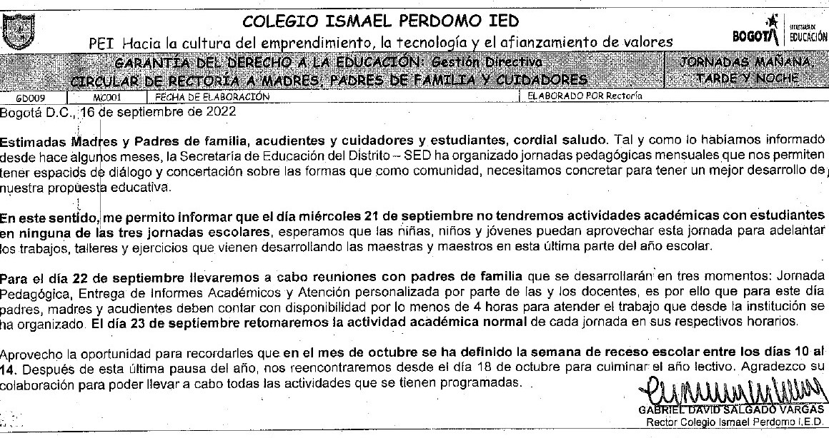 Circular informativa