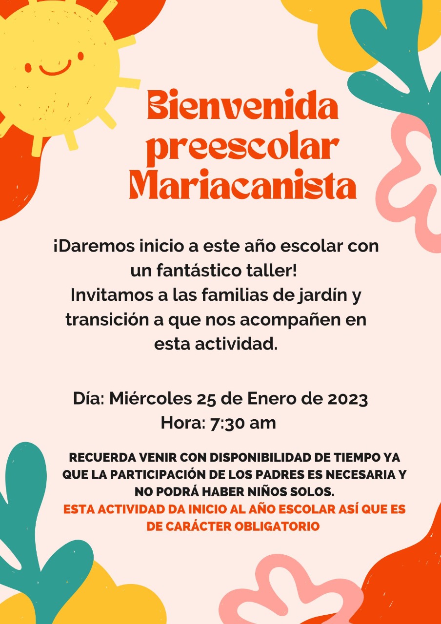 Bienvenida Preescolar Mariacanista