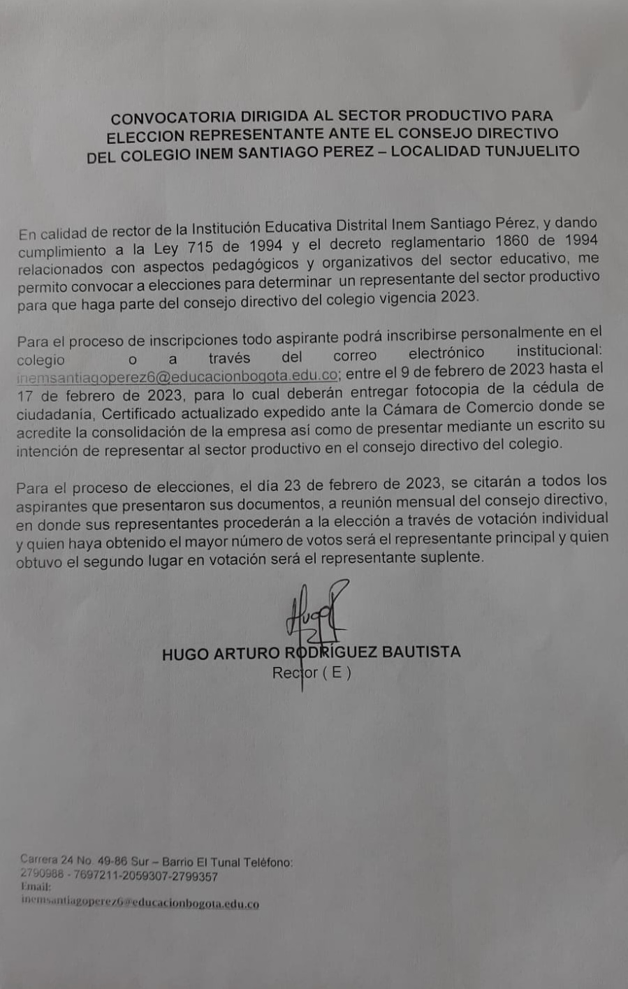 CONVOCATORIA