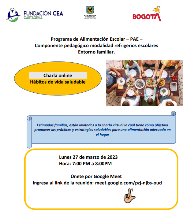 TALLER VIRTUAL A PADRES DE FAMILIA - HÁBITOS DE VIDA SALUDABLE 