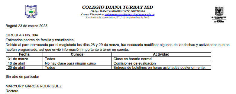 CIRCULAR No. 004 - 2023
