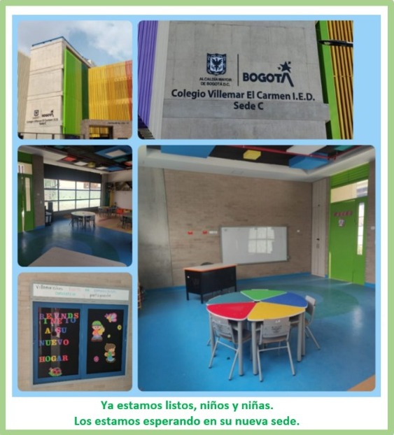 Docentes y Directivos Docentes, damos la bienvenida a la comunidad educativa a las nuevas instalaciones de la Sede - C - Colegio Villemar El Carmen.