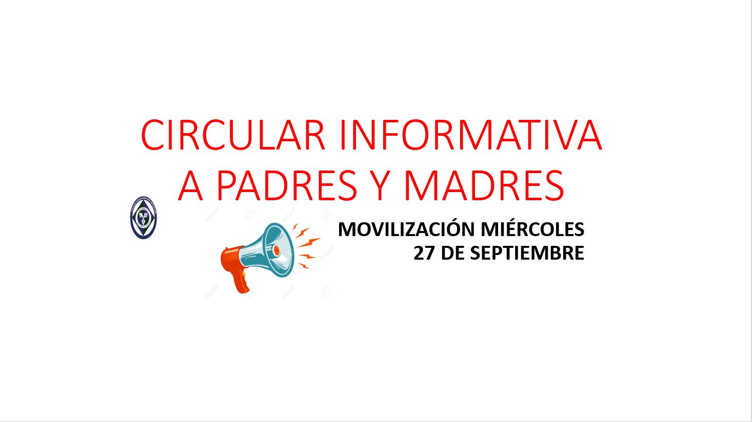 Circular a padres y madres de familia