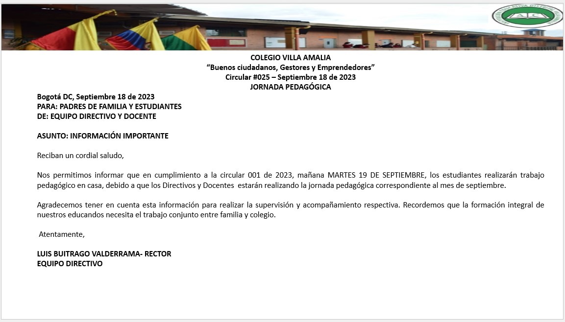 Circular 25 de 18 de Septiembre