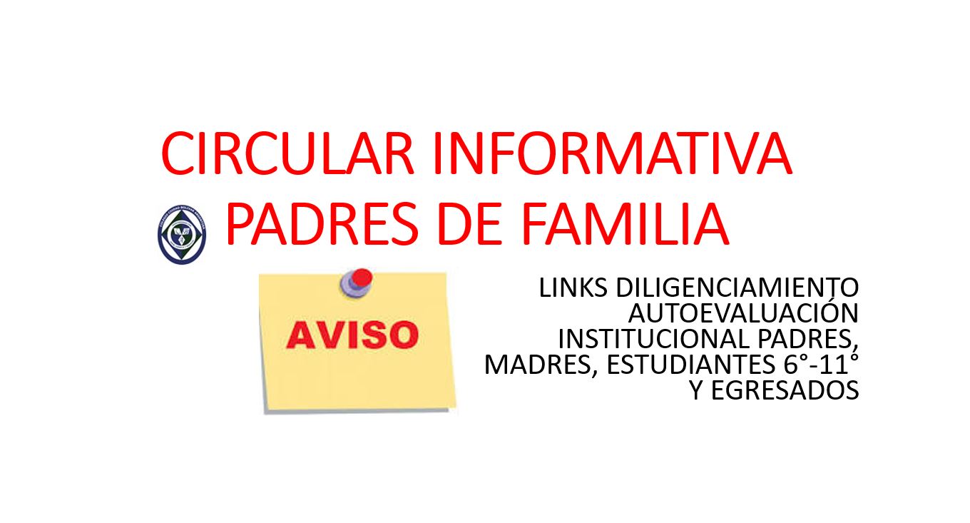 Circular a padres y madres de familia