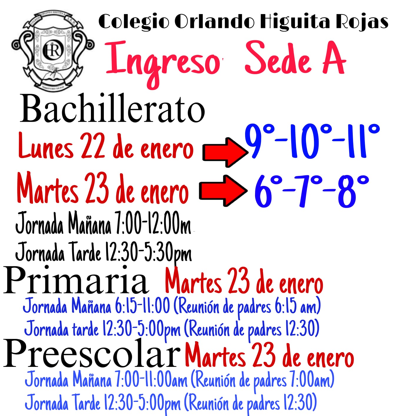 Inicio de Clases 2024 Sede A