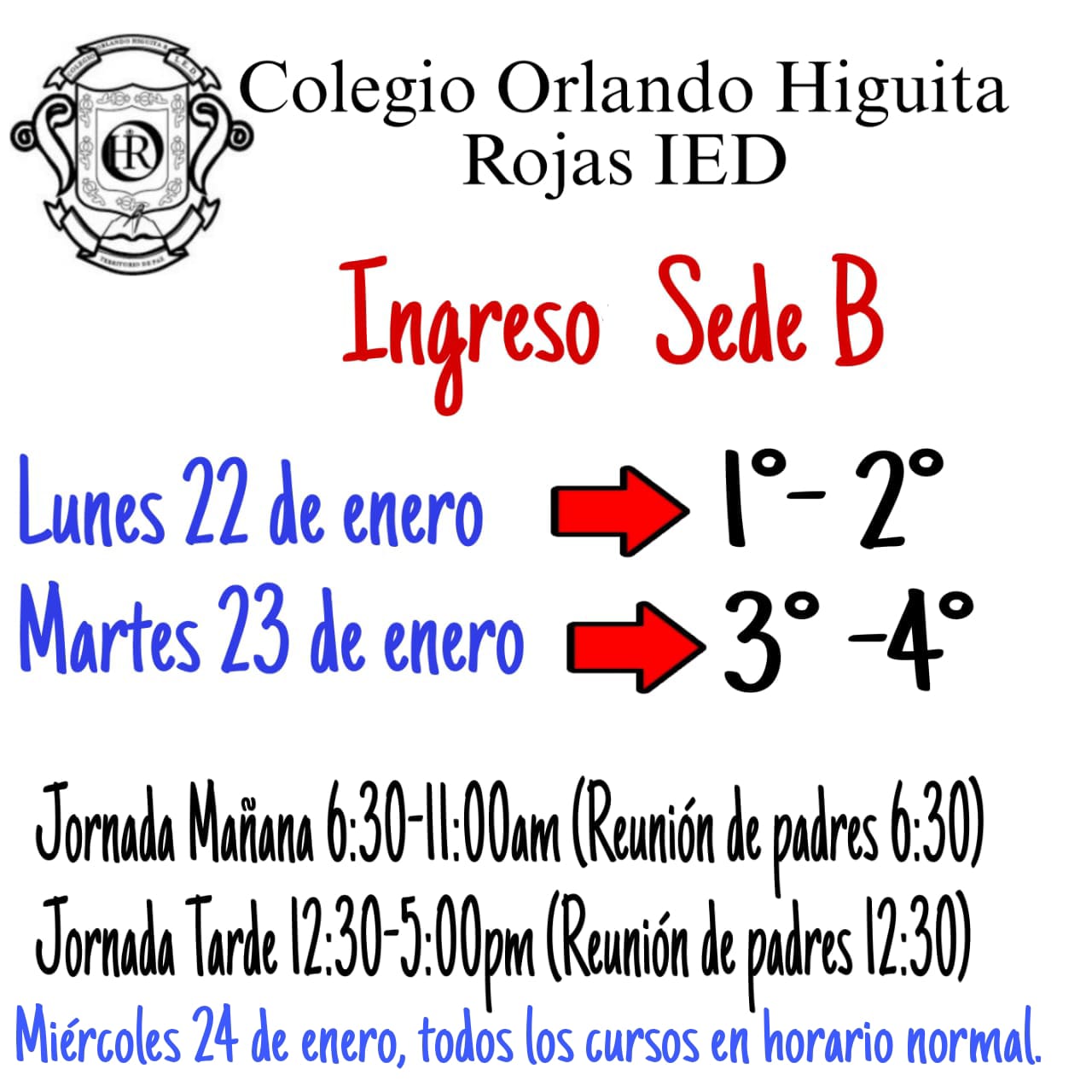 Inicio de Clases 2024 Sede B