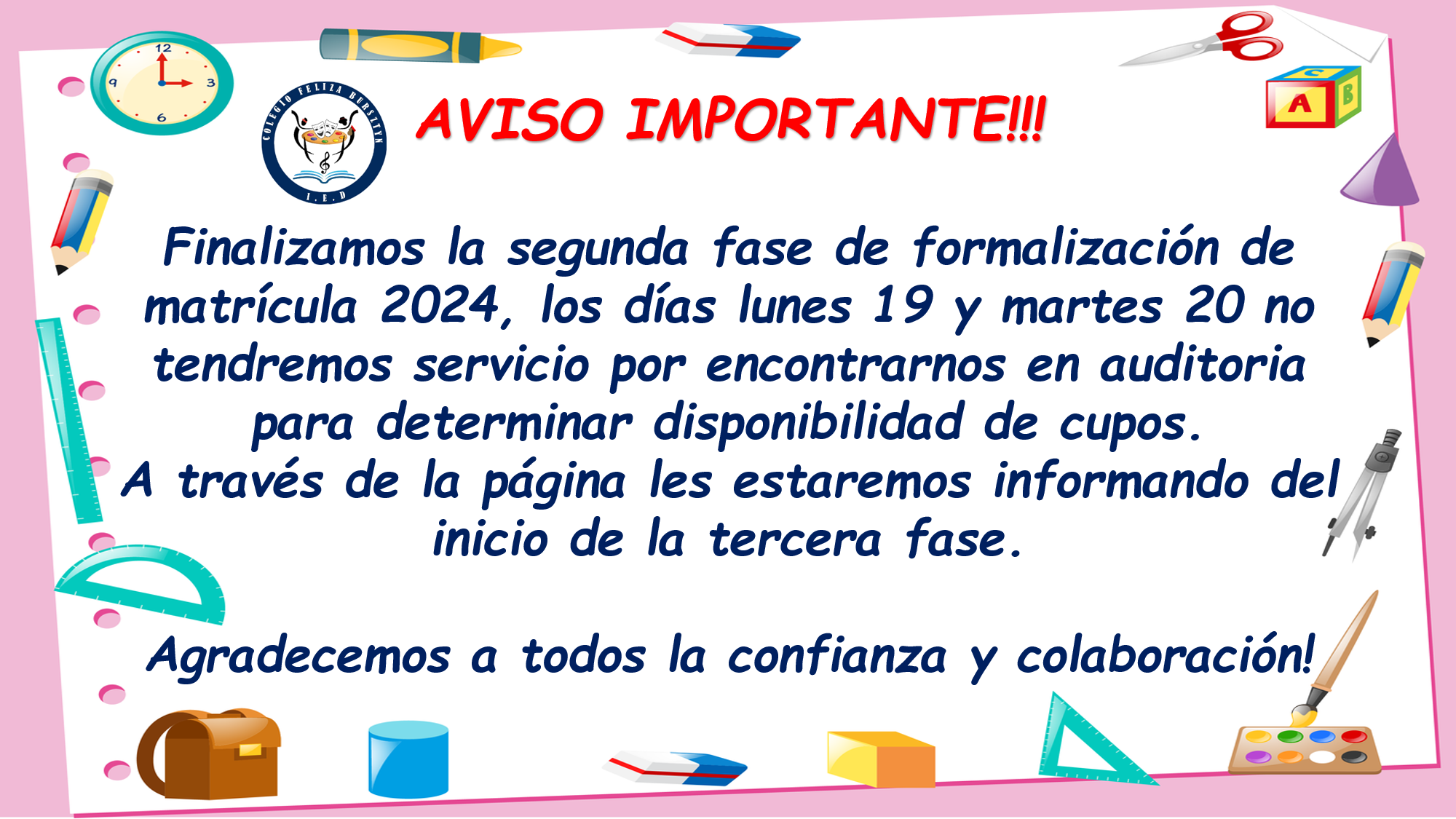 Finalización de matrículas