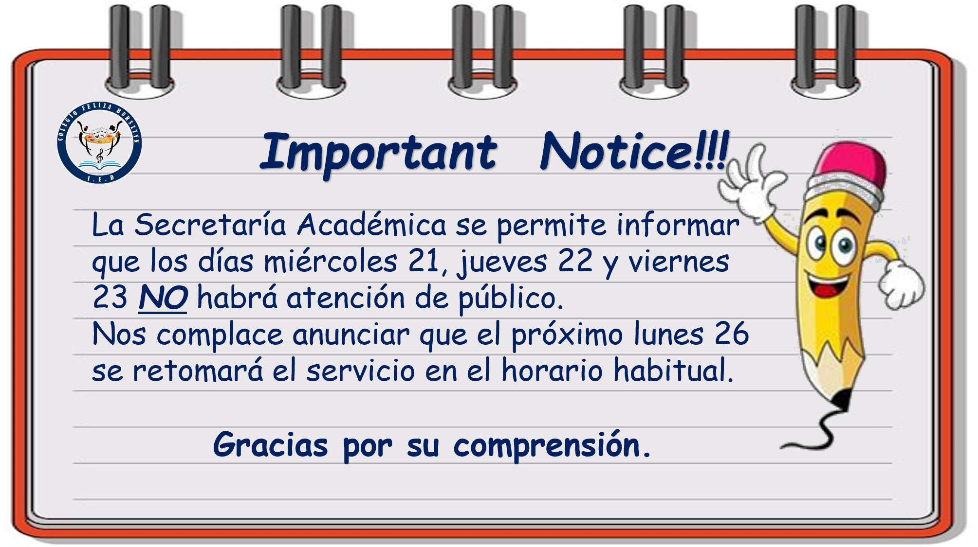 Atención Secretaría