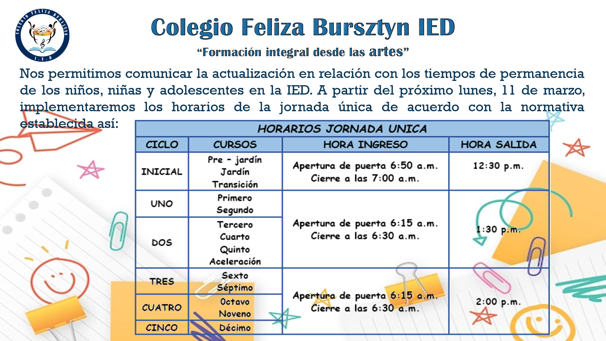 IMPLEMENTACIÓN JORNADA ÚNICA