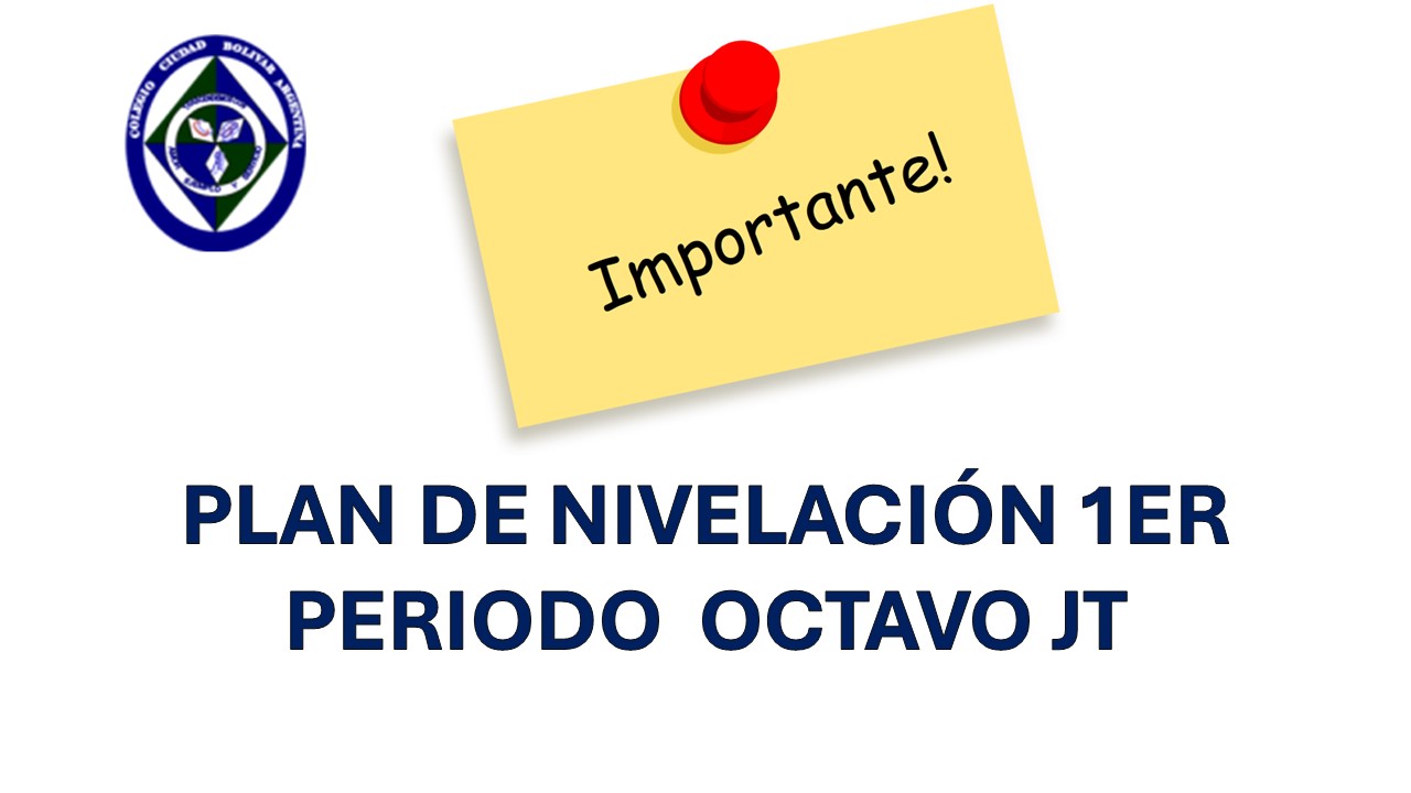 JT Plan de nivelación Octavo 