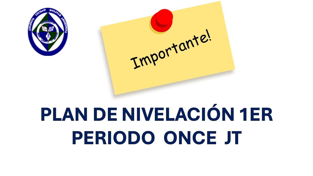 JT Planes de nivelación 1er periodo  Once 