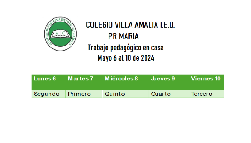 Trabajo en casa 6 al 10 de mayo