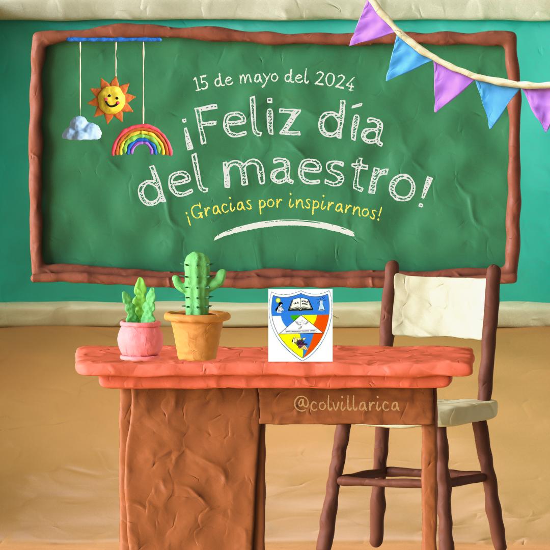 Imagen con texto del dia del maestro