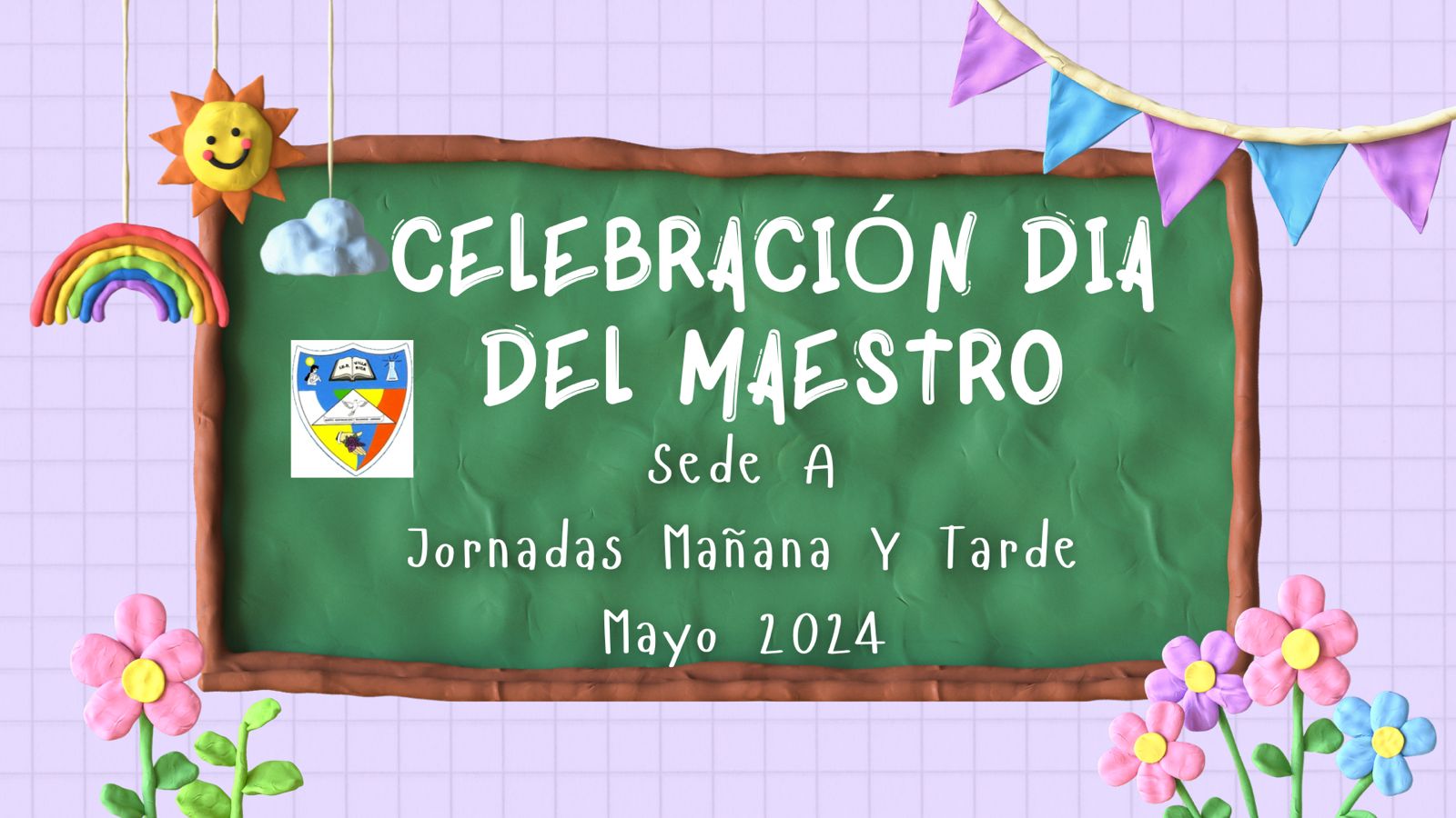 Imagen con texto de la izada de bandera