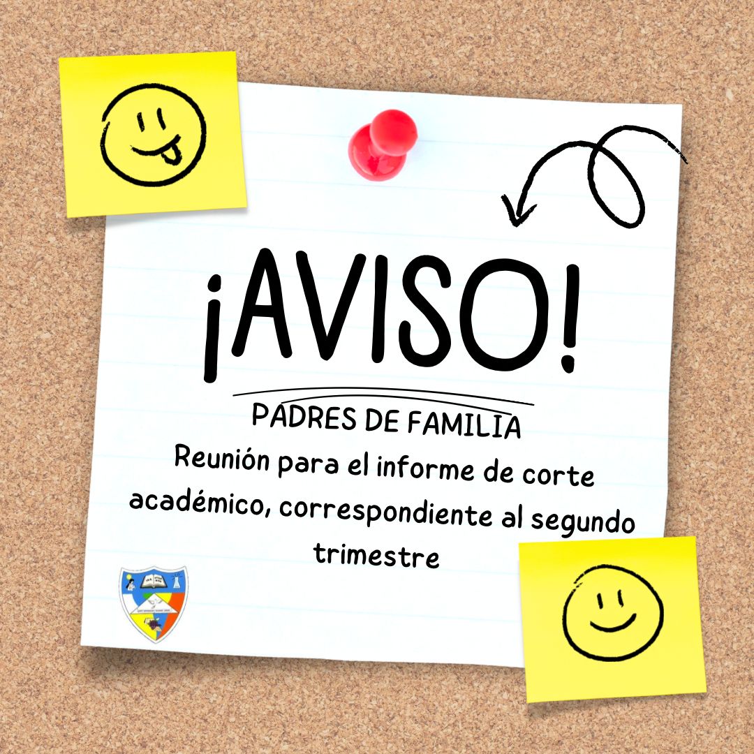 Imagen con texto informando del corte académico