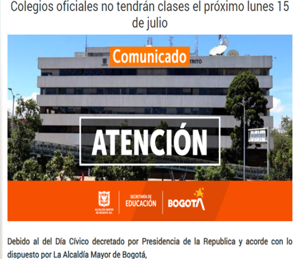 Declaratoria Día Cívico 15 de julio de 2024