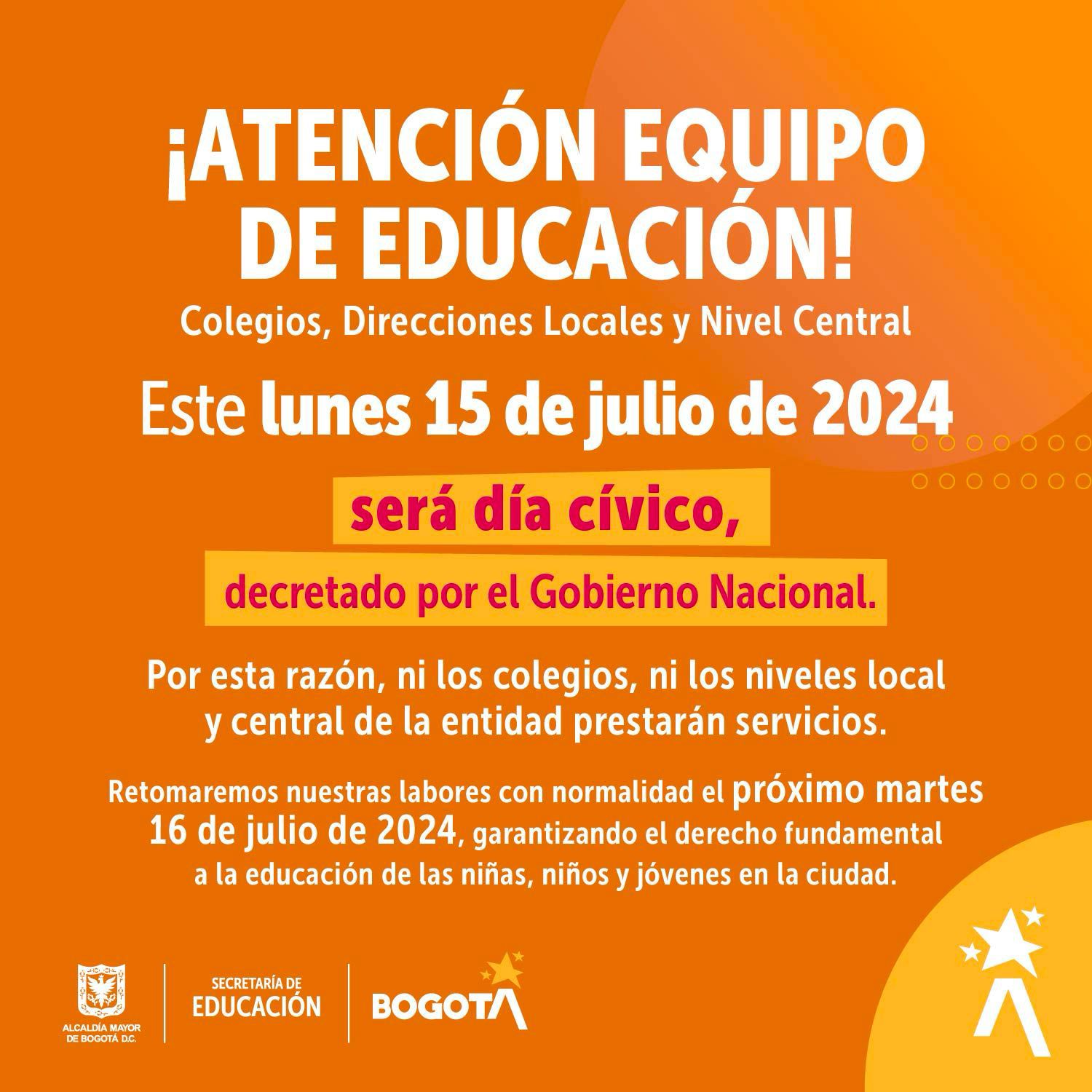 Comunicado Secretaría de Educación
