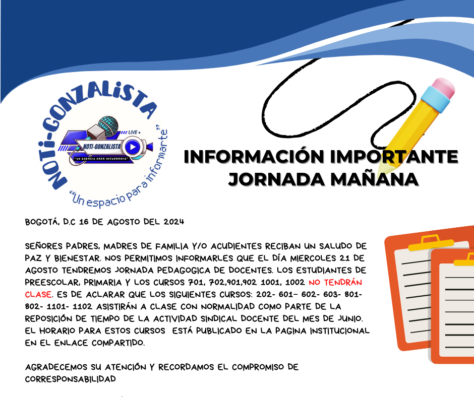 HORARIO DE REPOSICION DE TIEMPO JORNADA MAÑANA