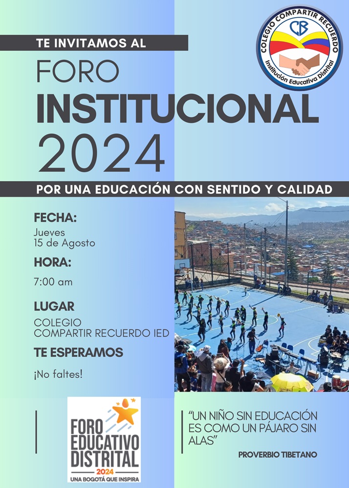 Infografía foro institucional presentación 2024 