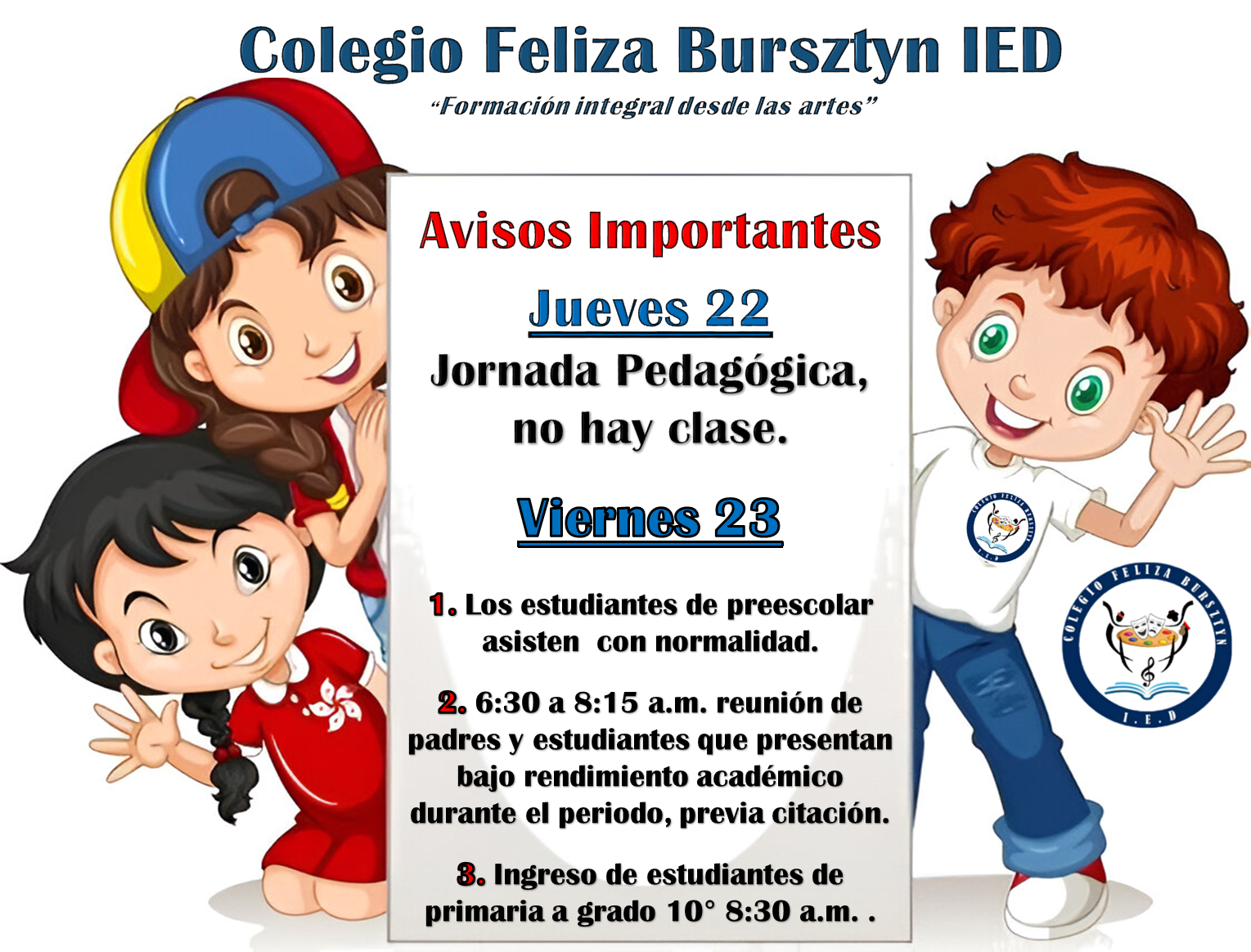 NOVEDADES 22 Y 23  AGOSTO