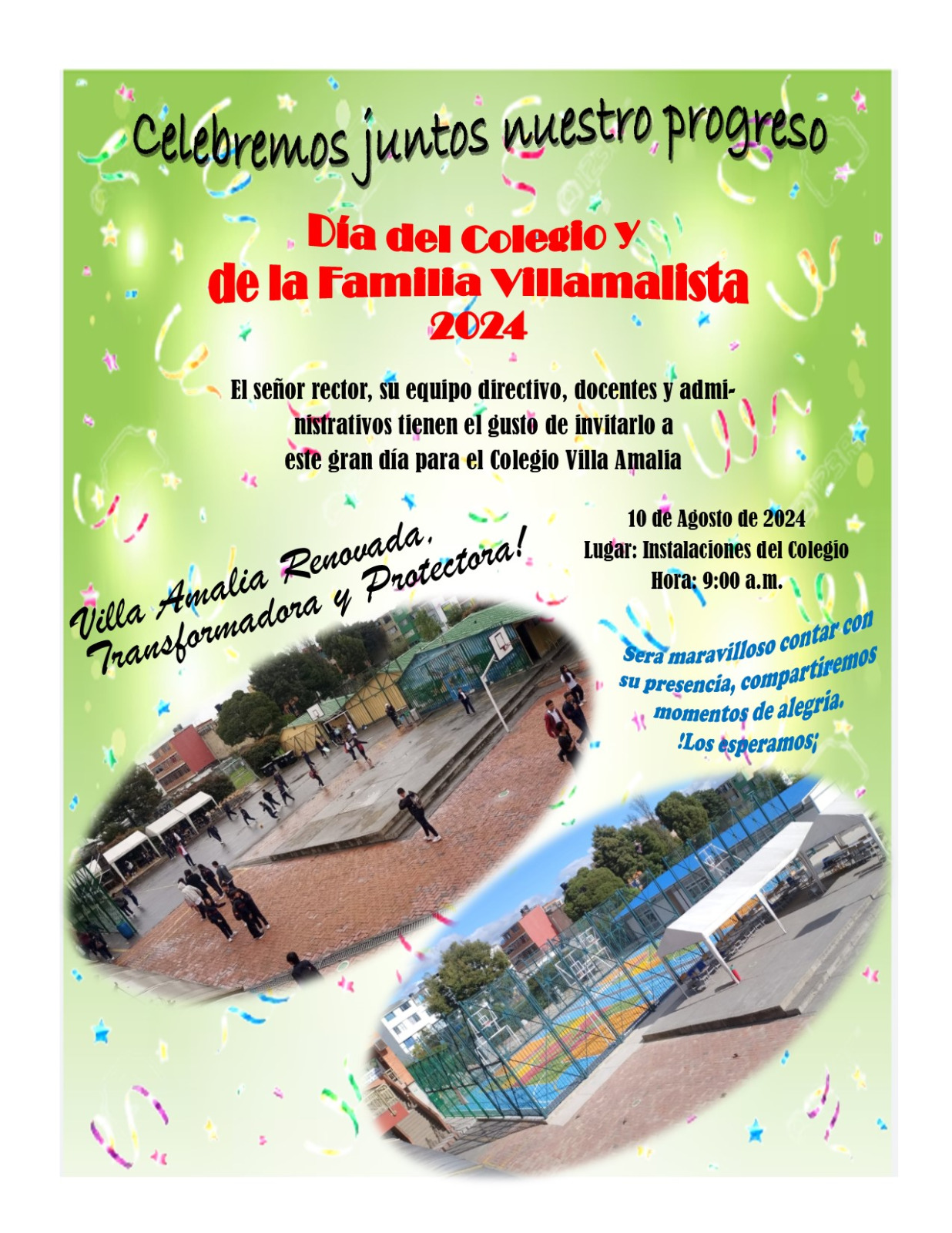 Invitacion Día de la familia Villa Amalia 2024
