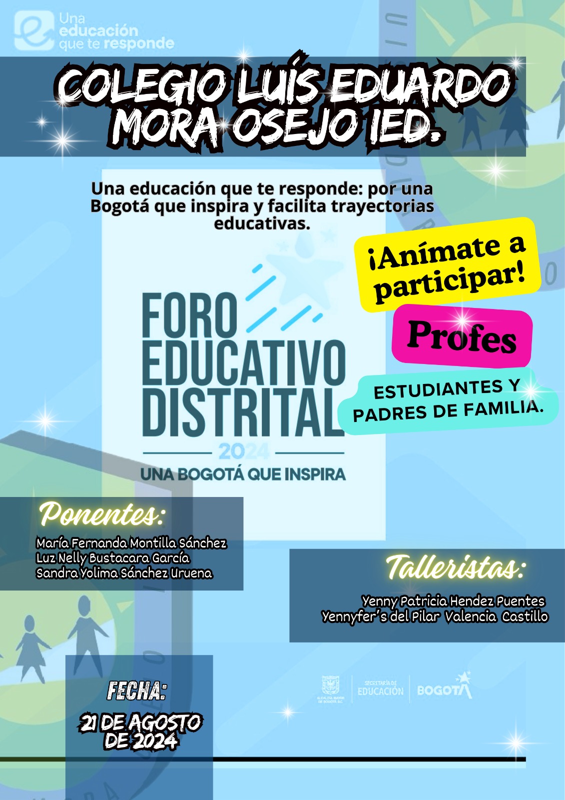 Flyer invitación a foro institucional