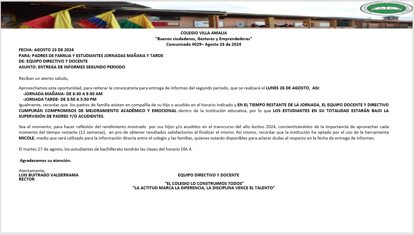 Circular 29 del 23 de agosto de 2024