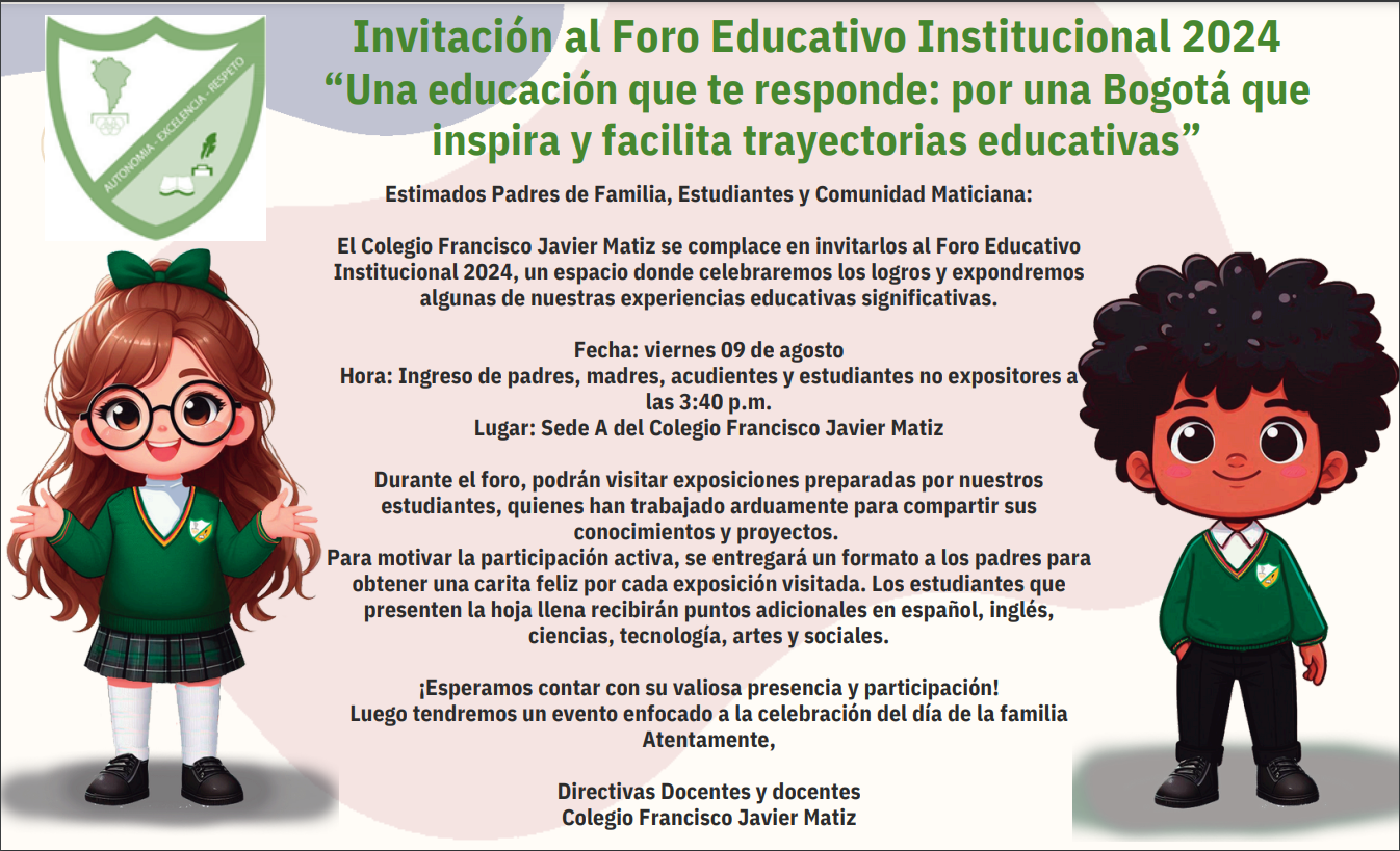Invitación al Foro Educativo Institucional 2024