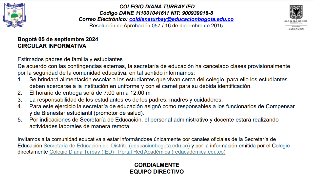 CIRCULAR INFORMATIVA