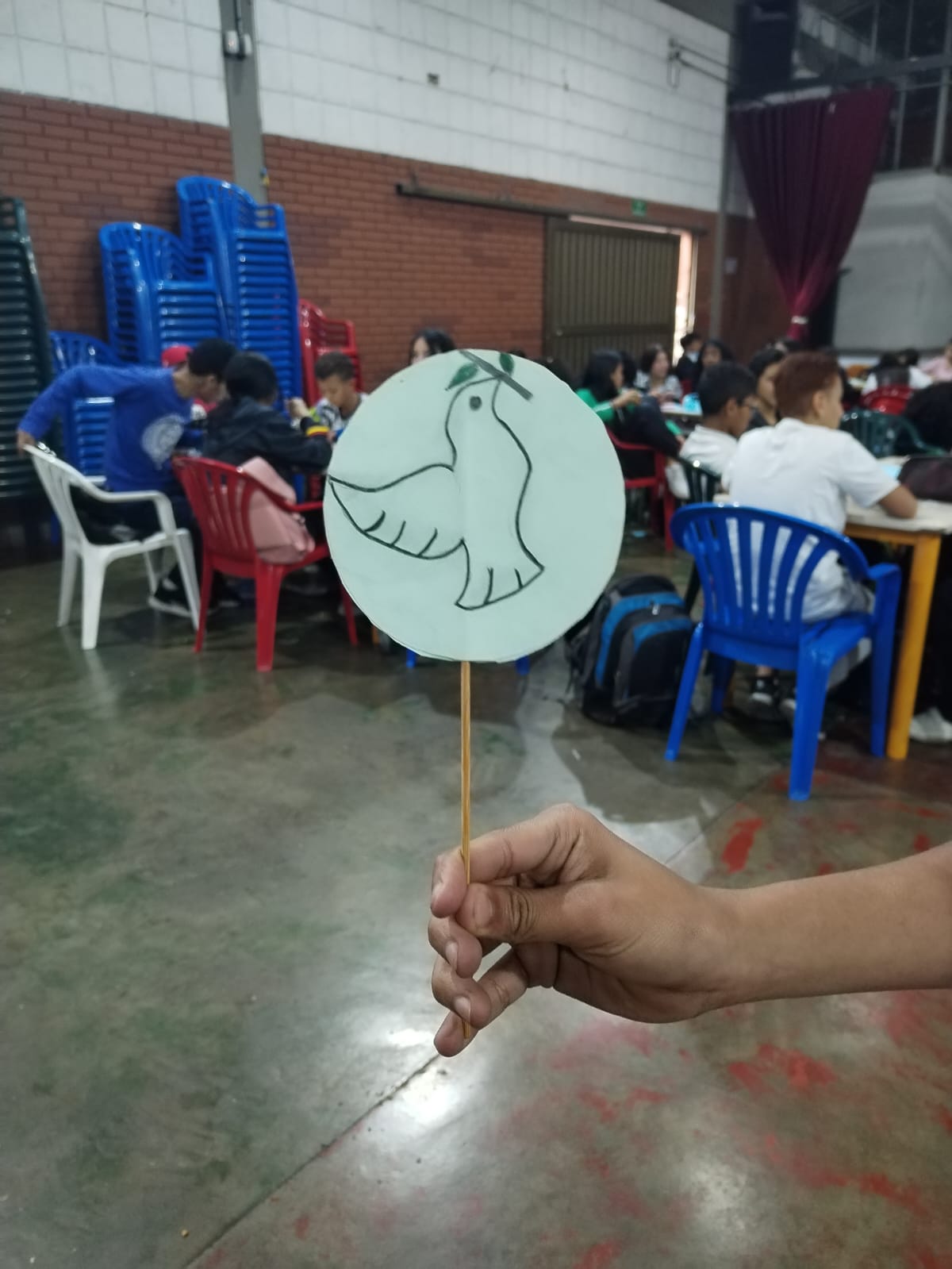 Volantín elaborado por un estudiante