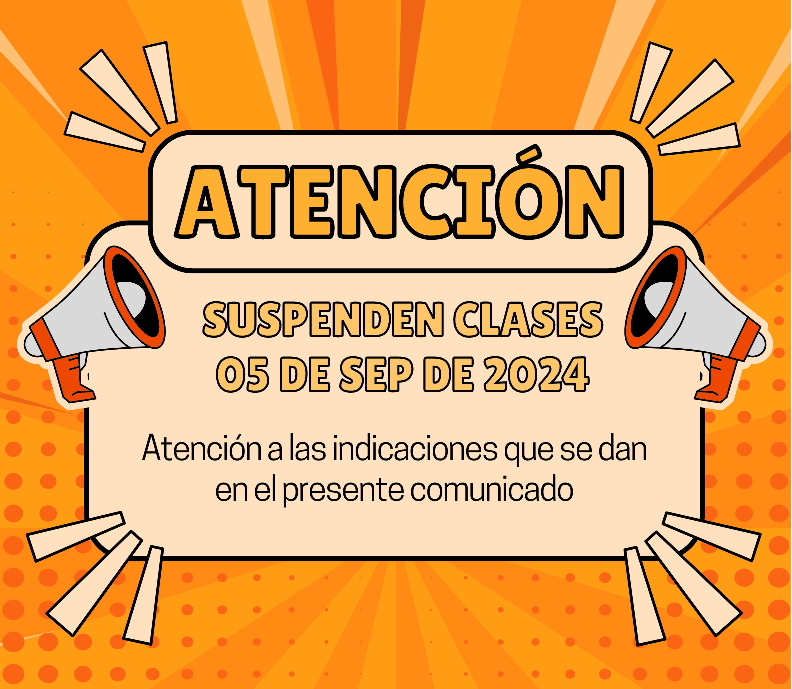 SUSPENDEN CLASES JUEVES 05 DE SEP-2024