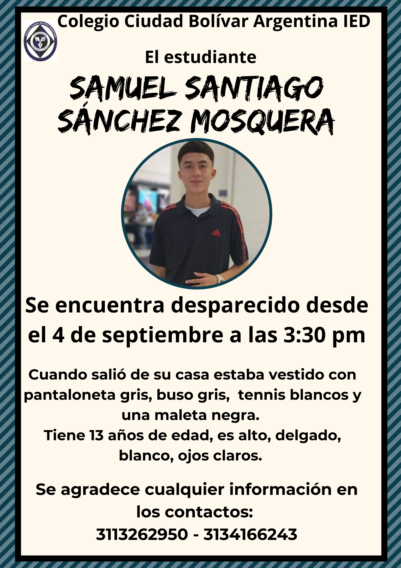 Estudiante desaparecido