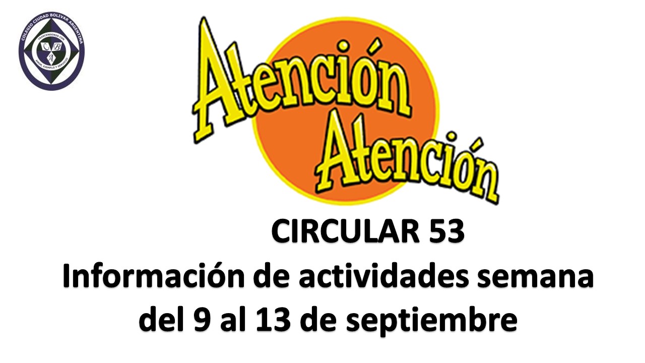 Circular 53 Semana del 09 al 13 de septiembre
