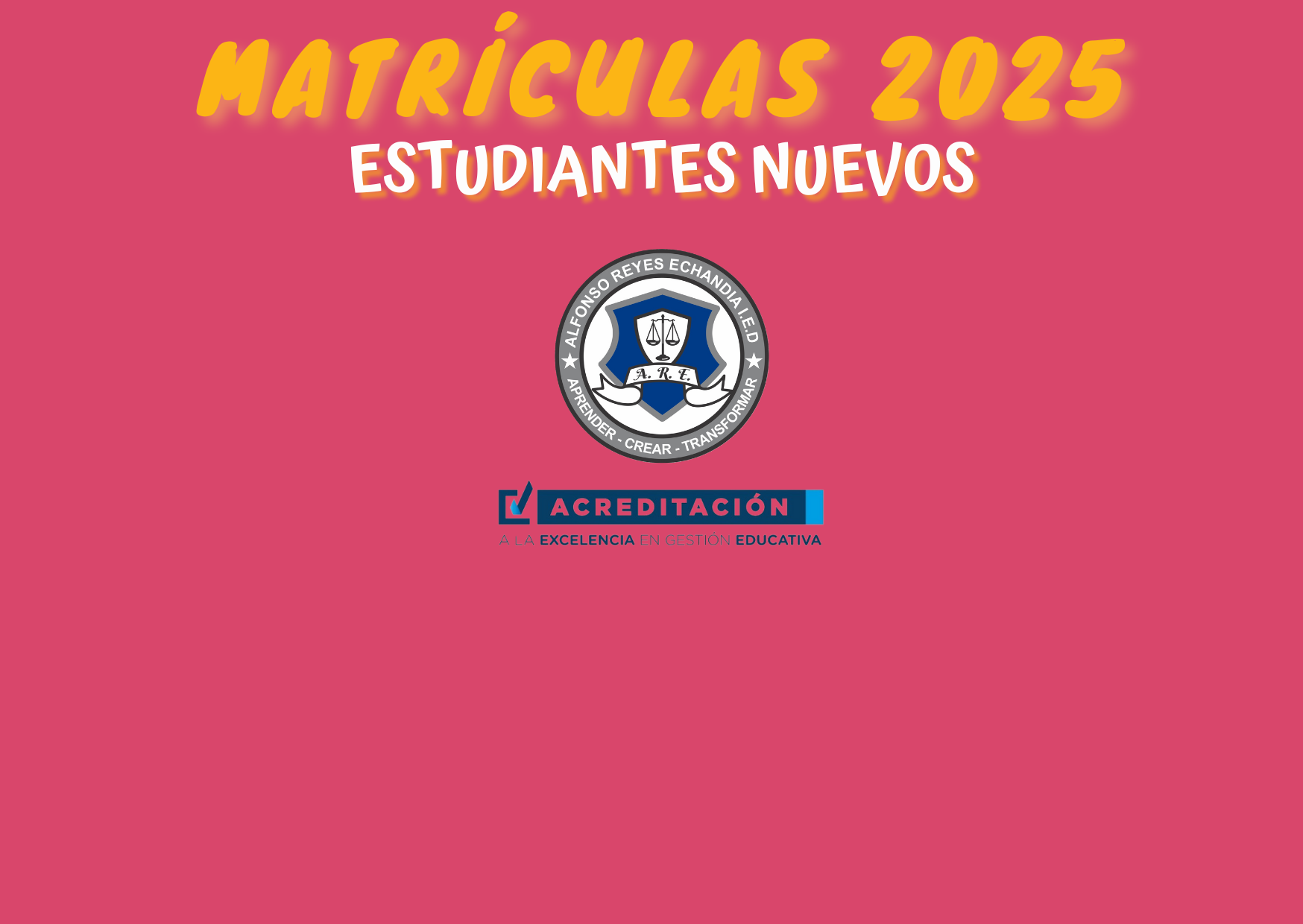 matriculas Estudiantes nuevos 2025