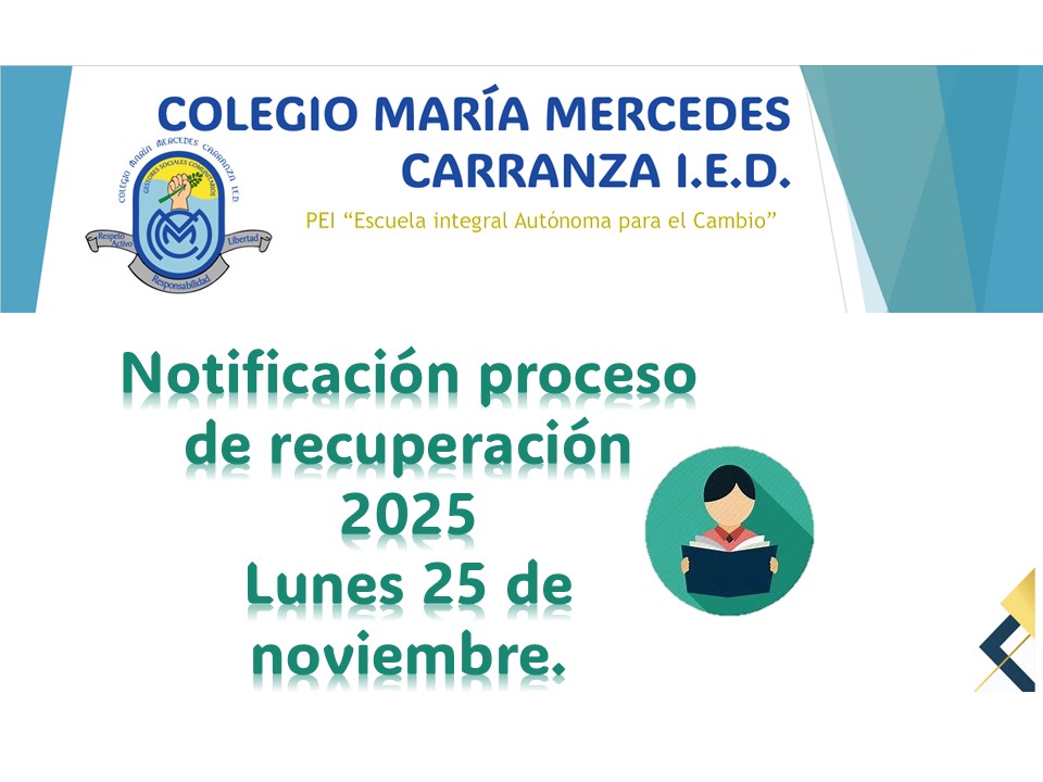 Notificación proceso de recuperación 