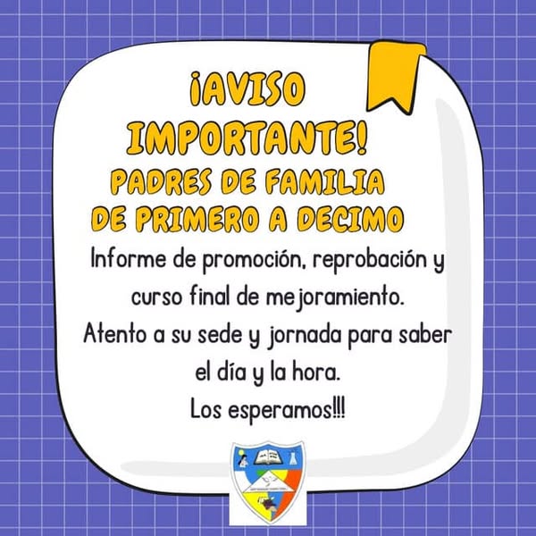 Imagen con texto del informe a padres final