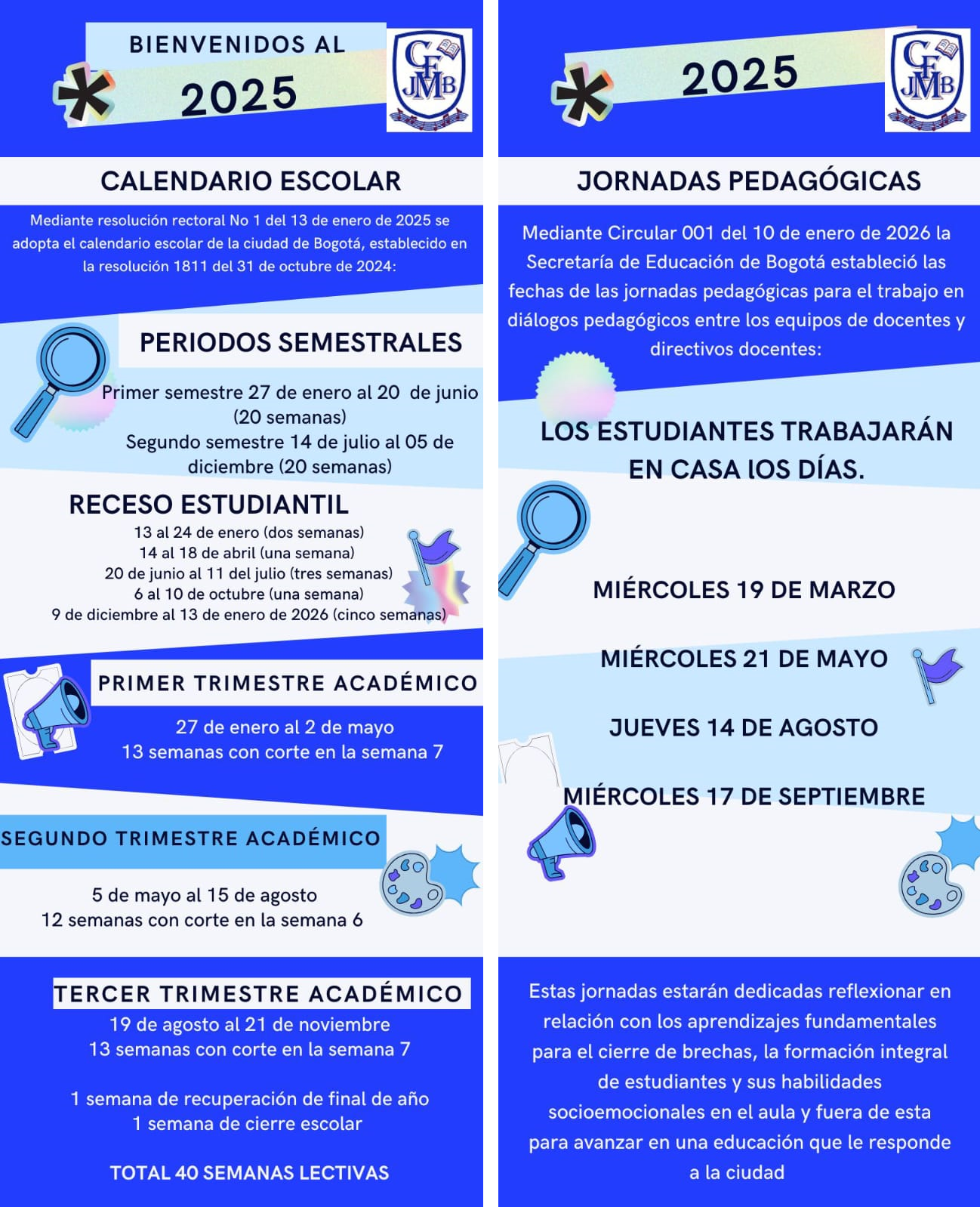 Calendario escolar 2025