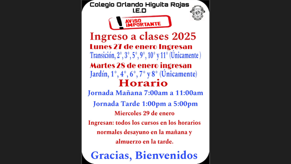 Inicio año escolar 2025