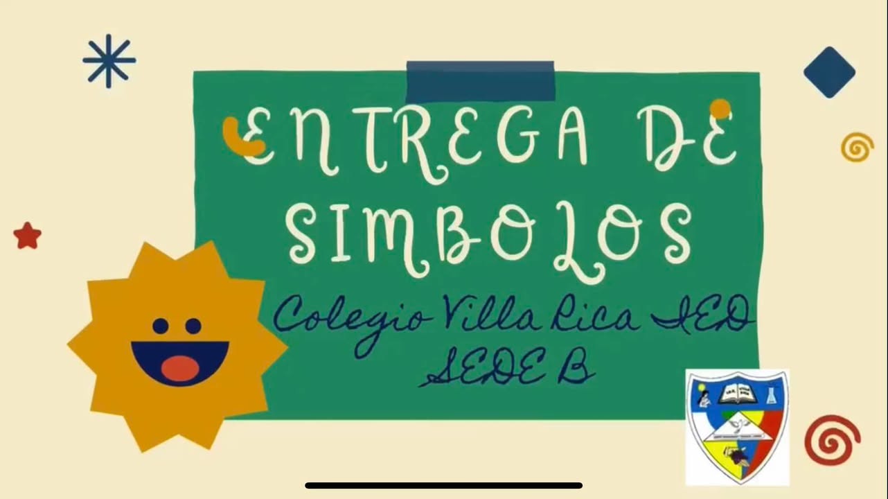 Imagen con texto de la entrega de simbolos
