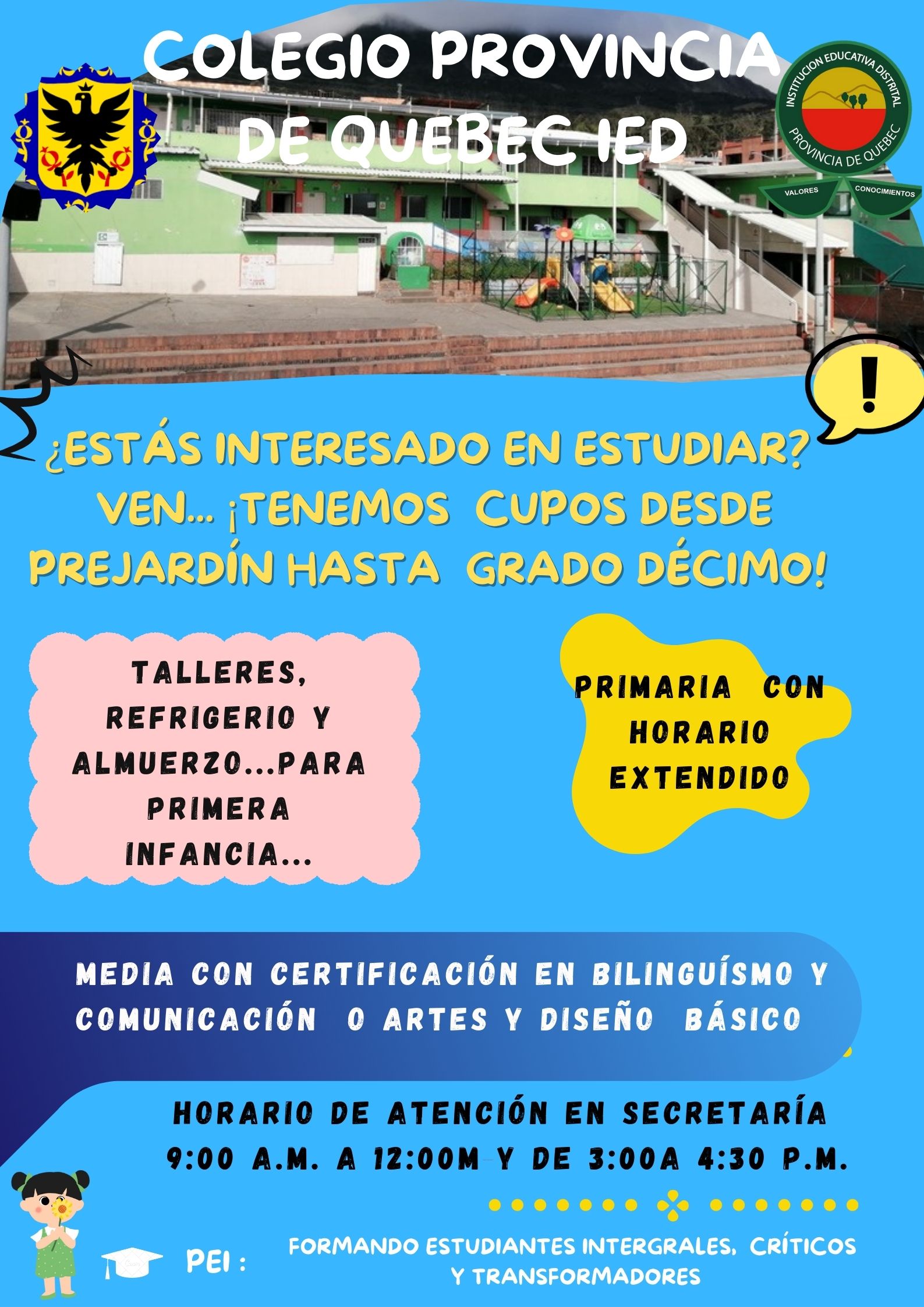 Ven... estudia  con  nosotros