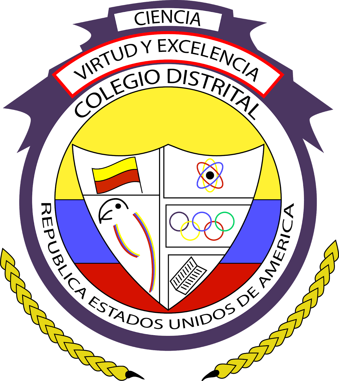 Escudo Oficial Colegio República EEUU de América IED