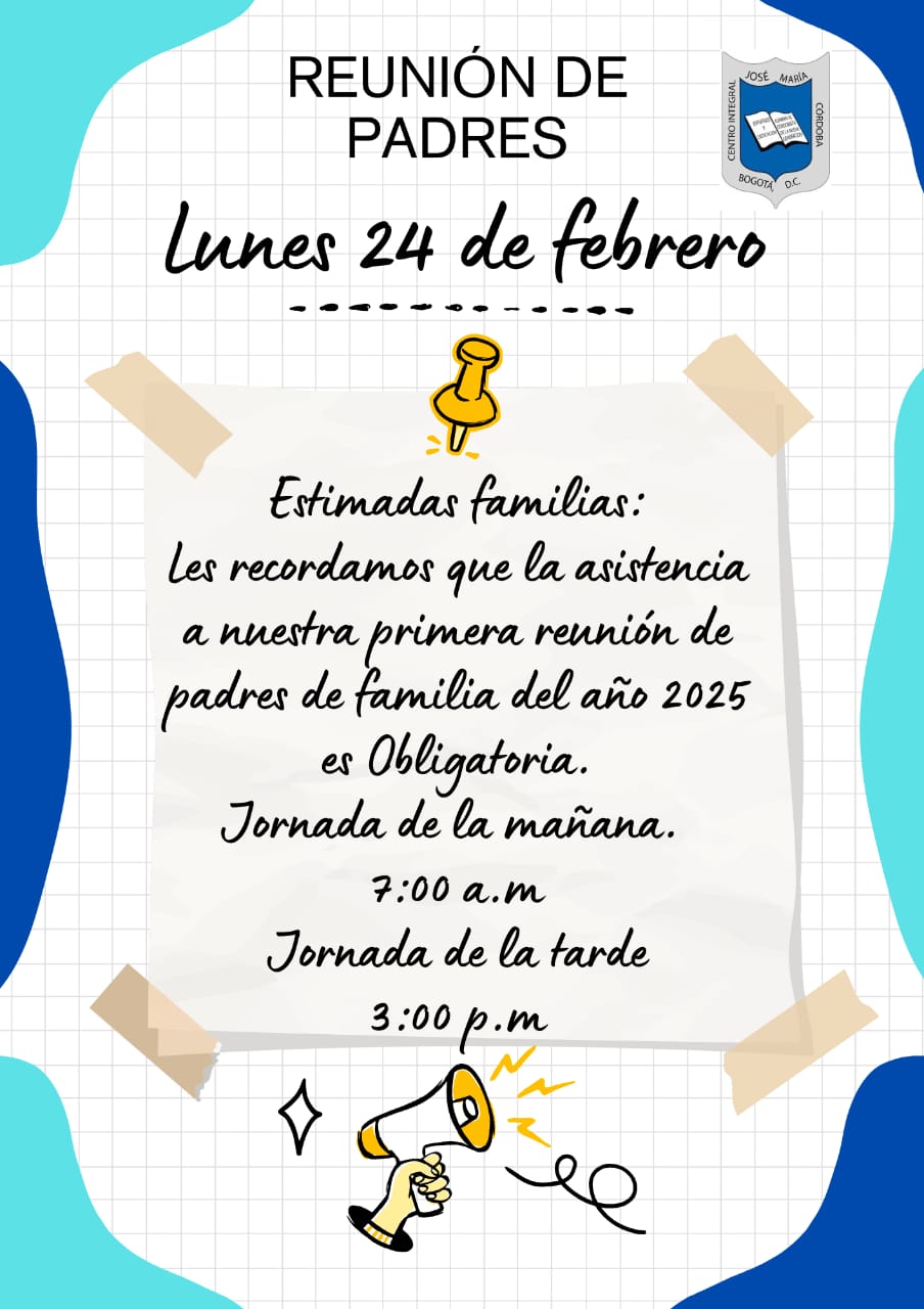 Convocatoria a primera reunión de padres de familia.