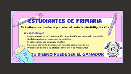 Concurso para la elaboración de portada del periódico "Noti-Higuita